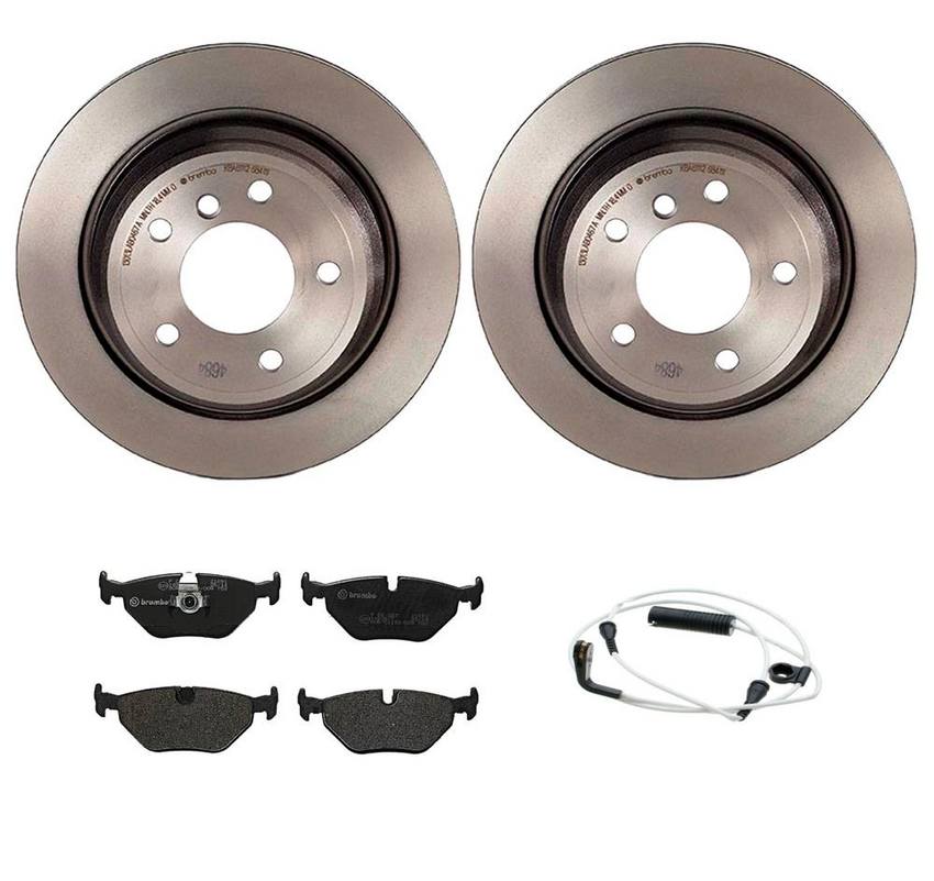 BMW Brembo Brake Kit - Pads and Rotors Rear (298mm) (Low-Met) 34351163207 - Brembo 2859204KIT